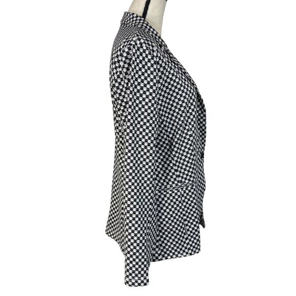 Betabrand X-Large Catstooth Blazer One-Button Stretch Pockets Collared Cats - Picture 3 of 8